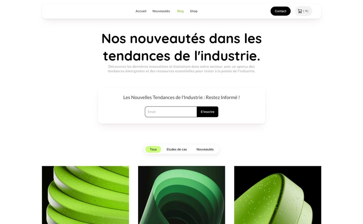 Parfait pour les blogs du secteur industriel, Cette template du CMS Français TOKO offre un design contemporain avec des sections bien organisées pour présenter innovations, analyses et tendances. Optimisé pour le SEO, il assure une visibilité maximale sur les moteurs de recherche, tout en offrant une expérience de lecture fluide et professionnelle.